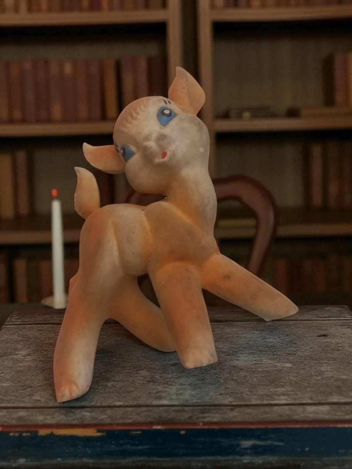 Jouet pouet faon ancien vintage 1950s figurine rétro enfant déco