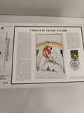 Feuillet CEF Carnaval Venise à Paris philatélie illustration Favier