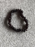 Bracelet pierres naturelles perles foncées, élastique, bijou fantaisie