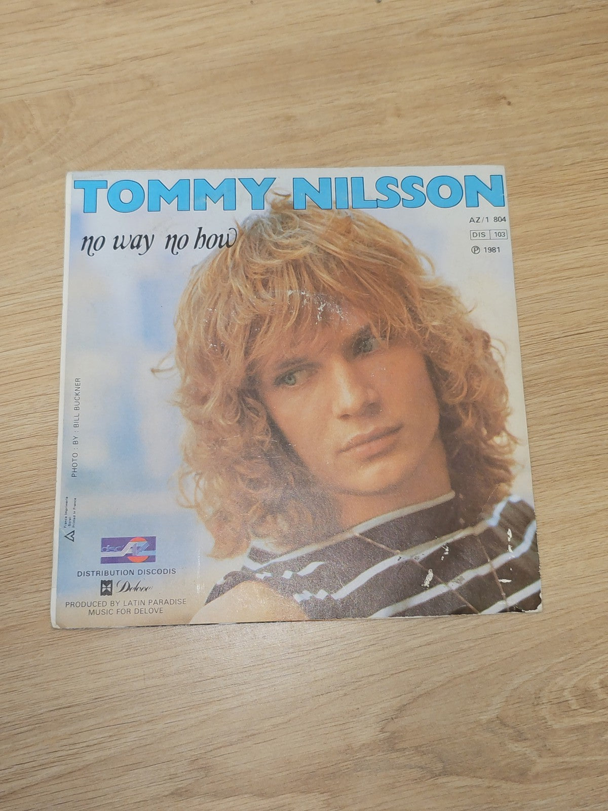 Vintage vinyle 45 tours ancien Tommy Nilsson disque rétro collection musique