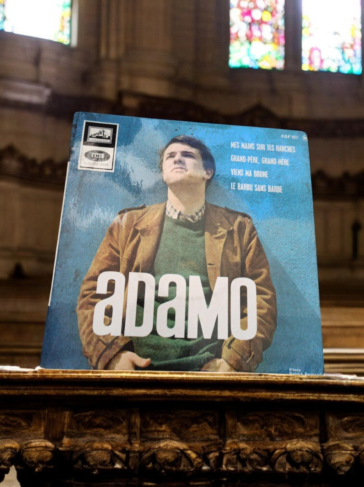 Disque vinyle 45 tours Adamo vintage EMI pochette photo années 60 rare