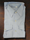 Chemise militaire vintage bleu clair ancien modèle capitaine authentique