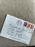 Lettre oblitérée 1991 timbres Marianne, affranchissement France philatélie