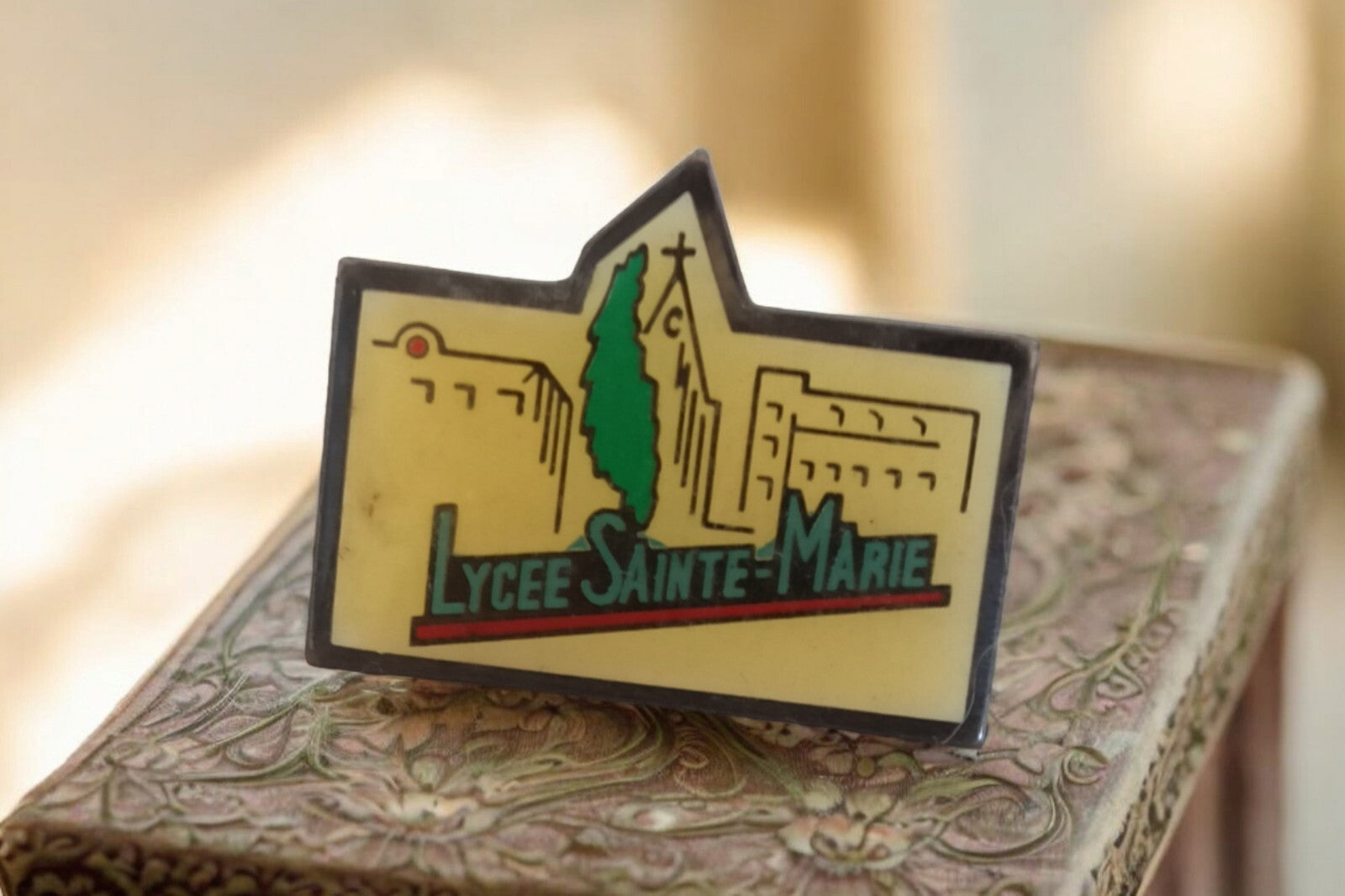 Pin's vintage Lycée Sainte-Marie émaillé – blason scolaire ancien rare