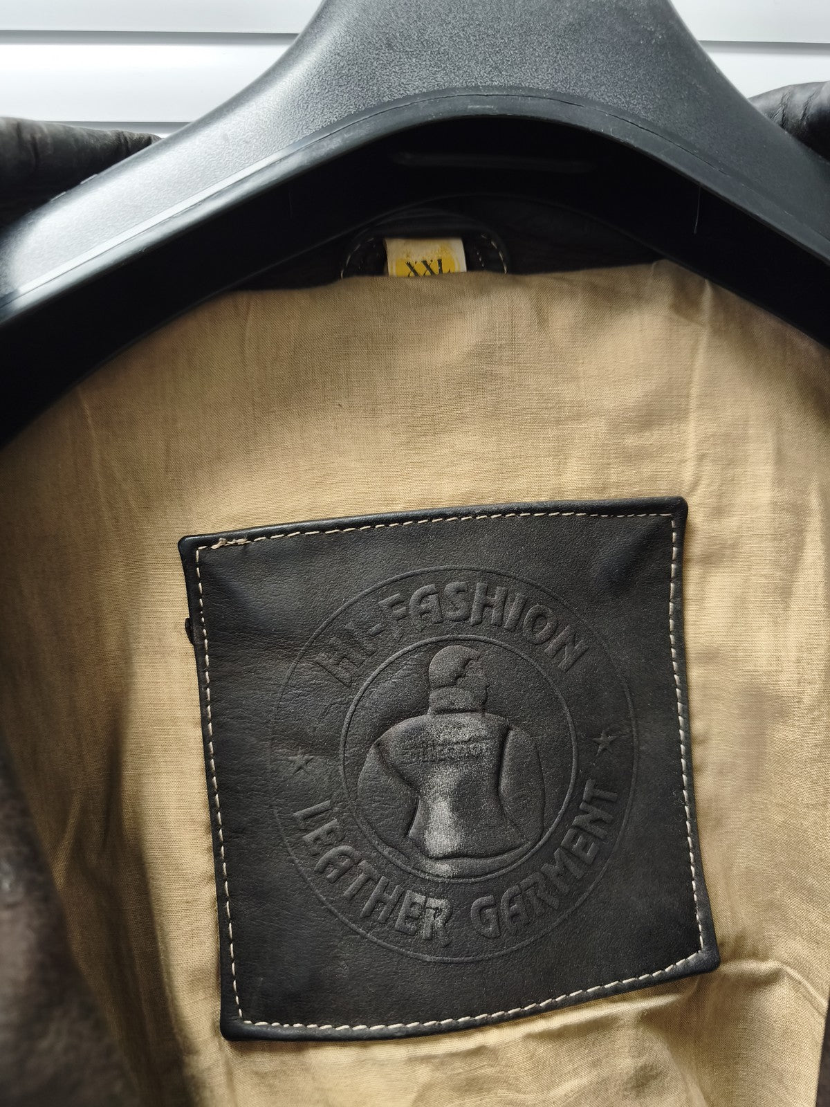 Veste blouson cuir vintage XXL ancien homme Leather Garment rétro collection