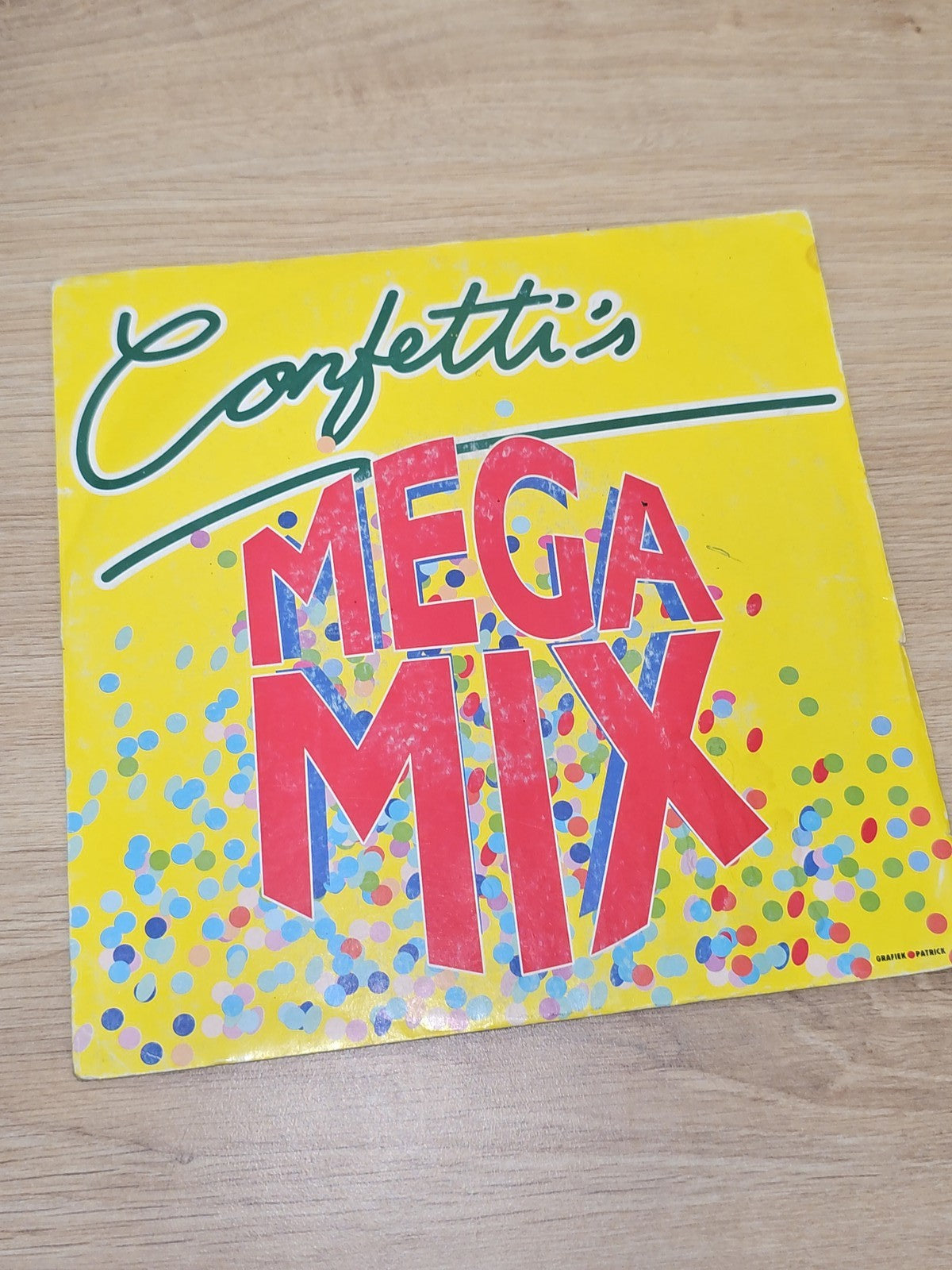 Vintage 45 tours ancien vinyle Mega Mix rétro pour collectionneur musique