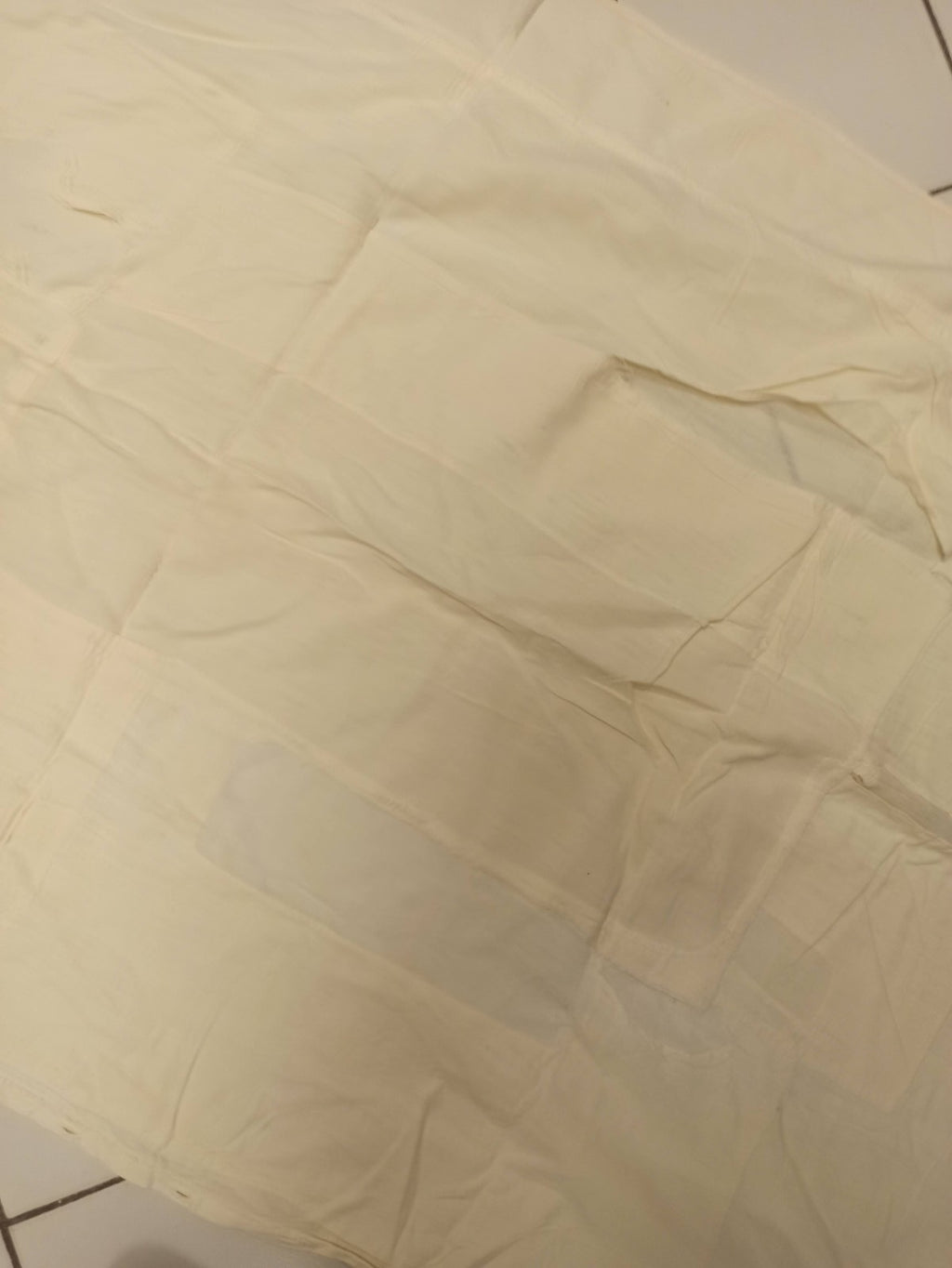 Drap de lit ancien brodé fin XIXe vintage rétro collection linge maison rare