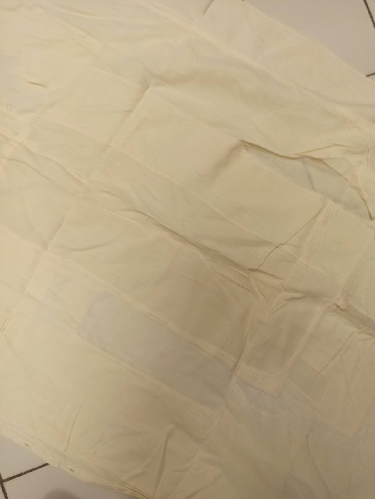 Drap de lit ancien brodé fin XIXe vintage rétro collection linge maison rare