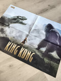 Poster King Kong film décor cinéma plié illustration gorille dinosaure