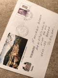 Lettre affranchie Tourves 2023, timbre Marianne violet, oblitération philatélie