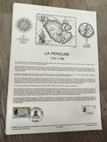 Feuillet philatélique La Pérouse 1741-1788 timbres France histoire maritime