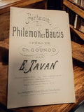Livret partitions anciennes Fantaisie Philémon et Baucis Gounod Tavan vintage co