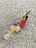 Pin's vintage joueur de tennis émaillé, sport rétro, années 80-90 (Ref 5)