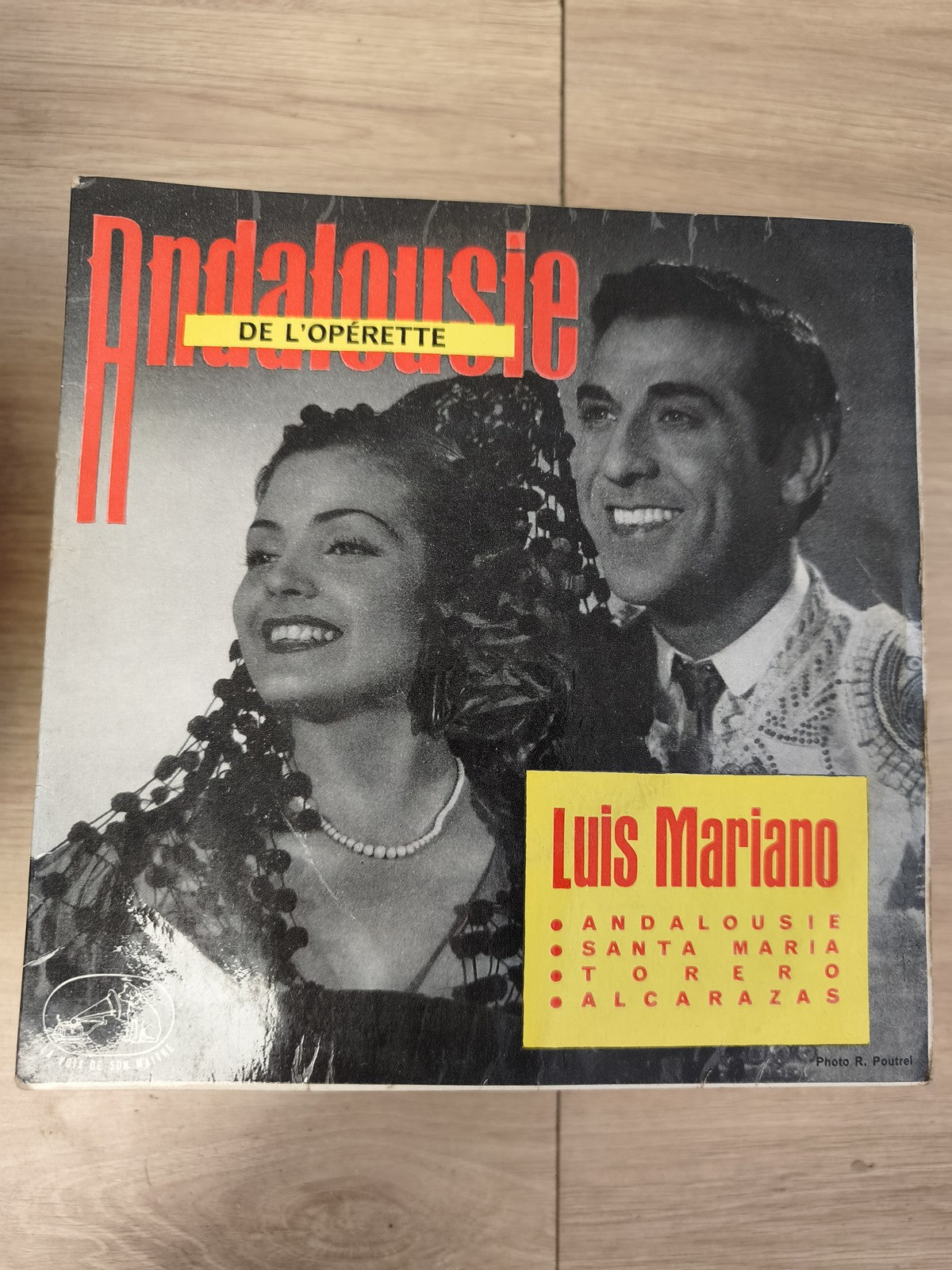 Vinyle 45 tours ancien Luis Mariano vintage disque rétro collection état d?usage