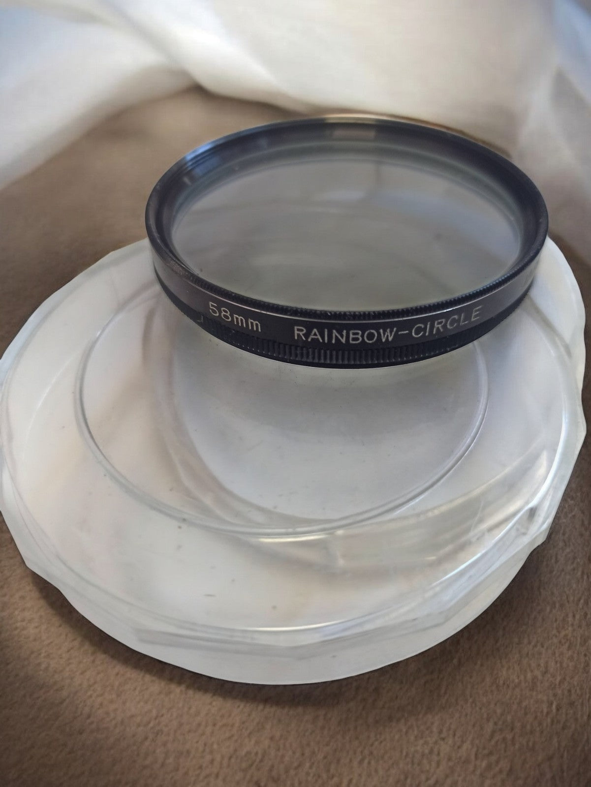 Filtre optique ancien 58mm Rainbow-Circle vintage pour collectionneur photo
