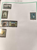 Timbres Liban Poste aérienne et commémoratifs, motifs architecture, flore, perso