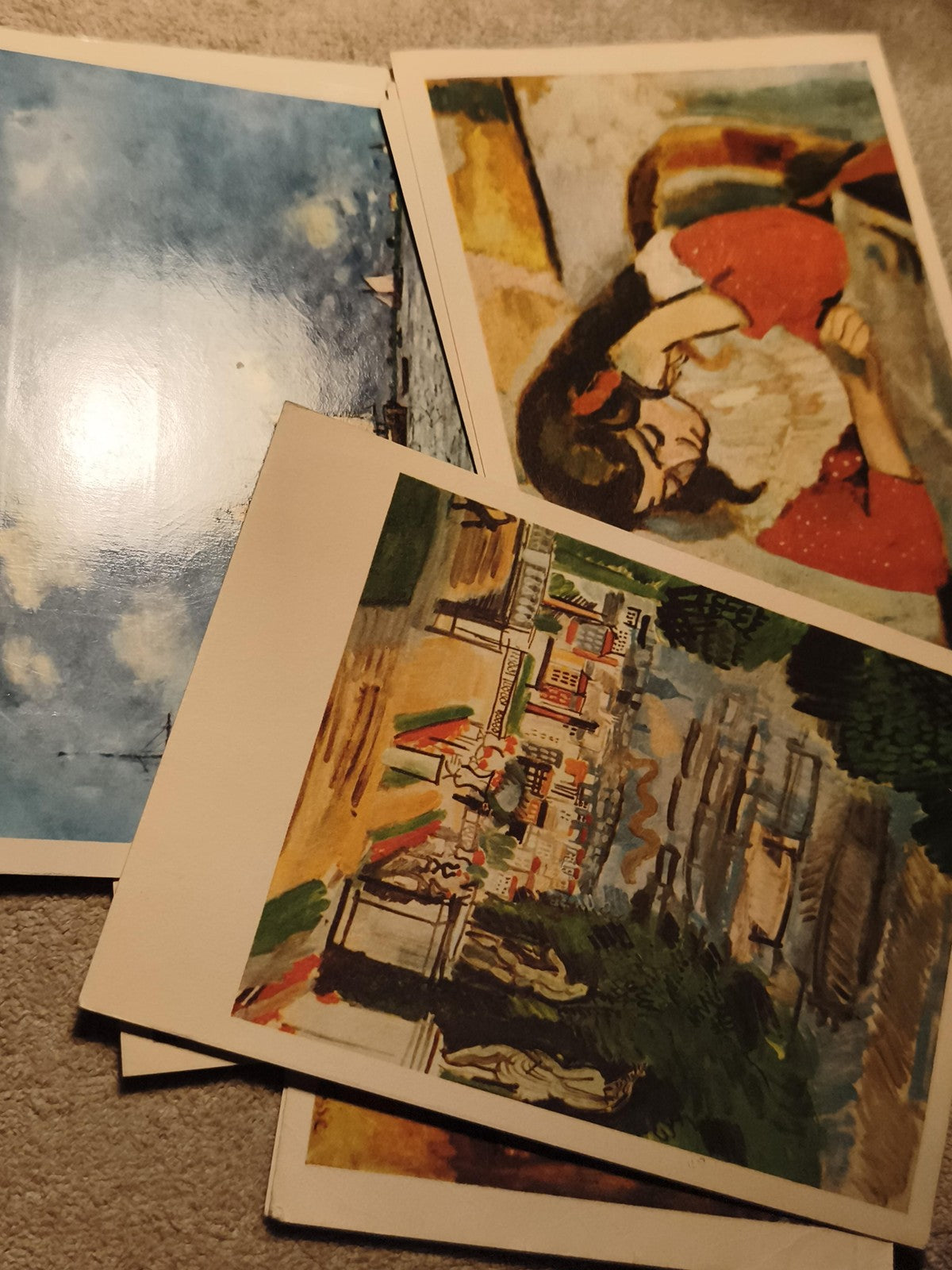 Cartes postales illustrées art peinture lot, philatélie, paysages et portraits (