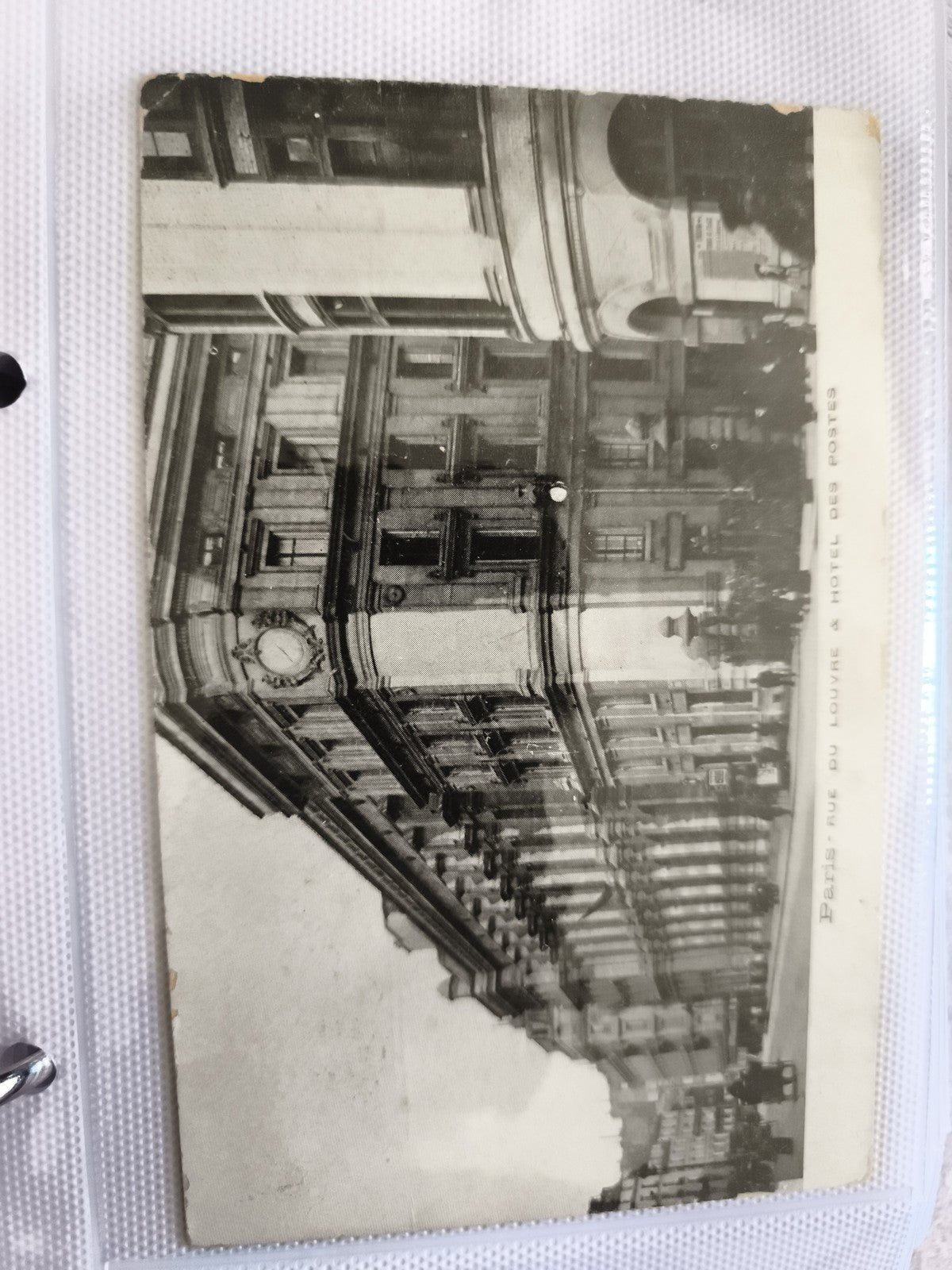 CPA Paris Rue du Louvre Hôtel des Postes carte photo ancienne