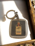 Porte-clés publicitaire vintage Cointreau ancien France carré translucide
