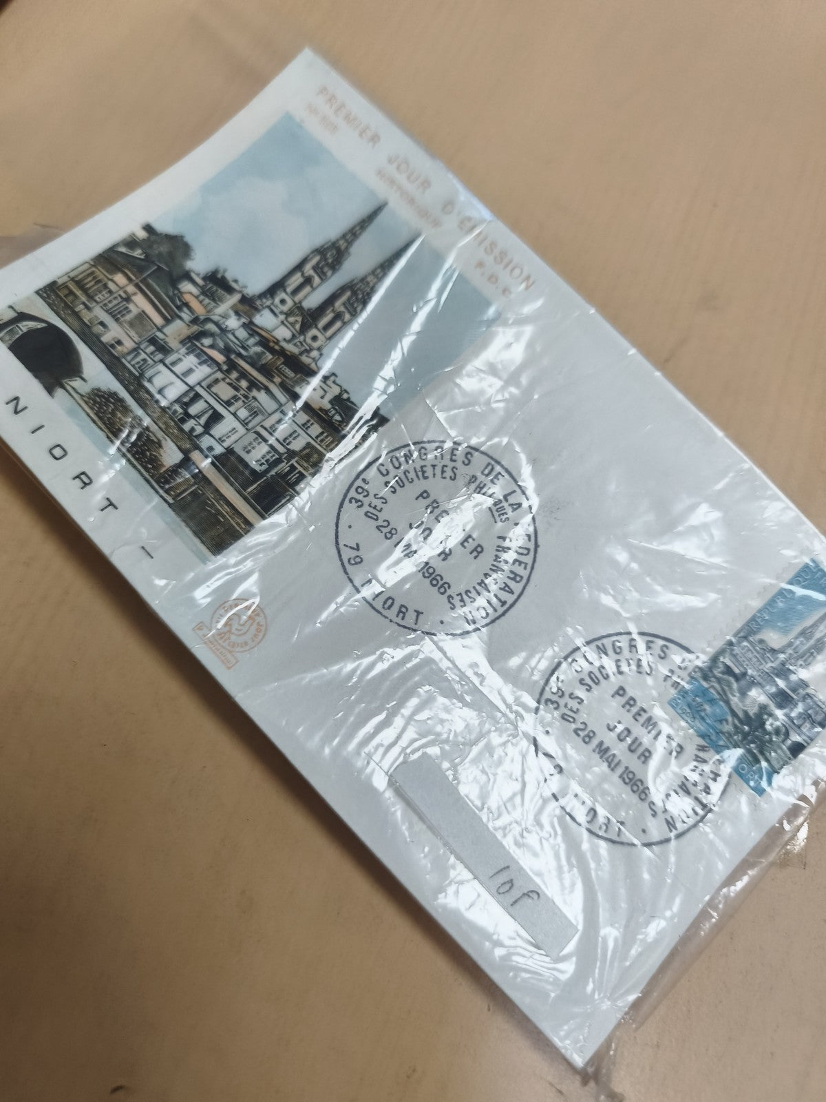 Enveloppe Premier Jour Niort 1966 timbre oblitéré philatélie FDC