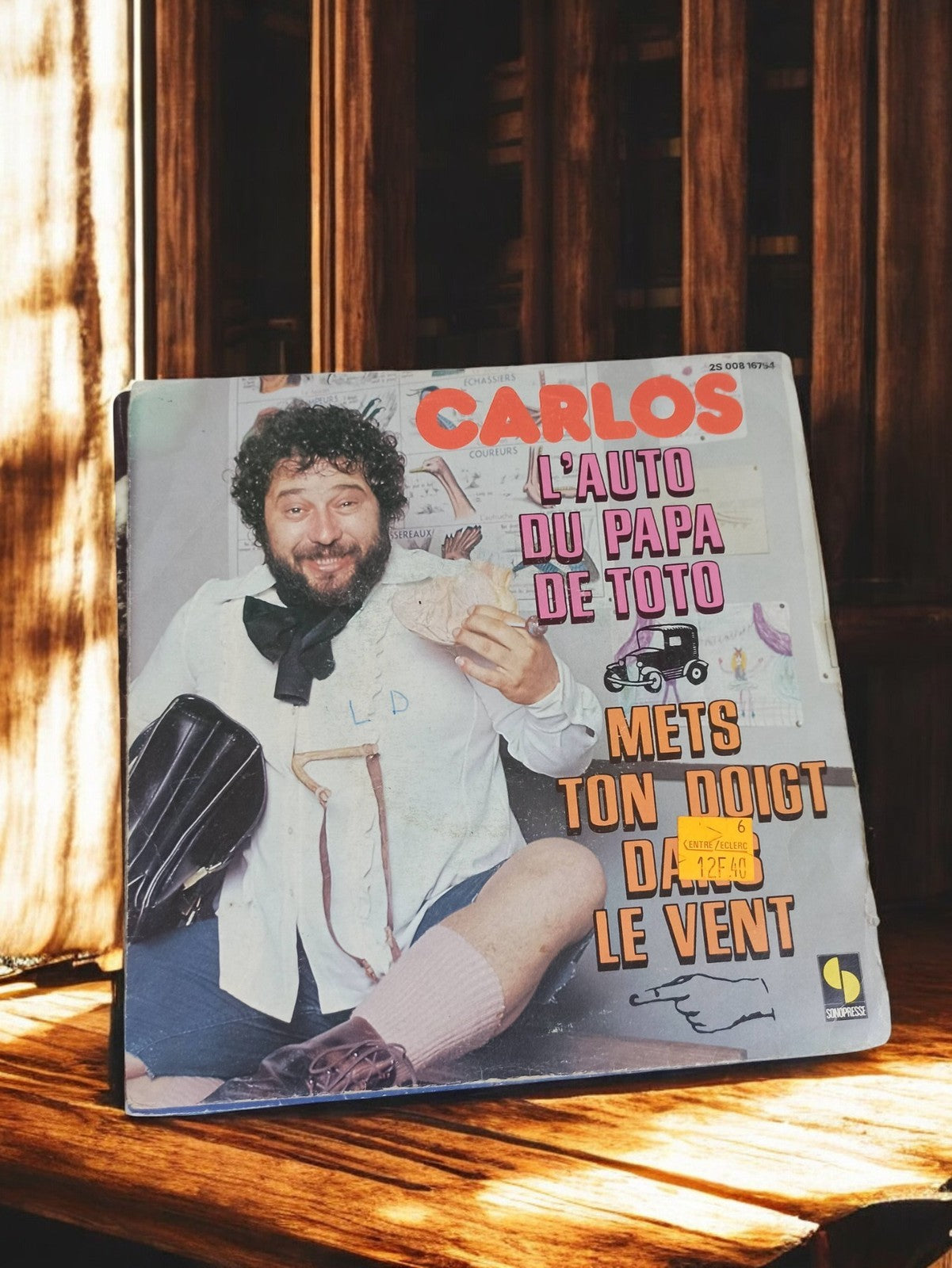 Disque vinyle 45 tours Carlos L’auto du papa de Toto vintage années 70
