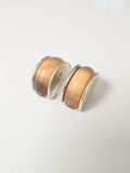 Paire de boucles d'oreilles anciennes signées rétro vintage pour collectionneurs