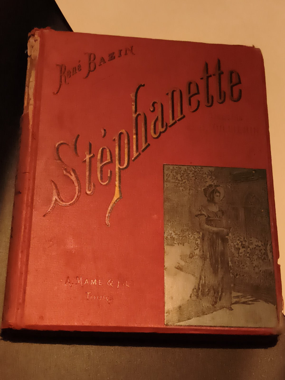 Livre Stéphanette René Bazin A. Mame & Fils Tours reliure rouge illustrée