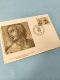 Enveloppe FDC timbre premier jour Sainte Catherine d?Alexandrie Raphaël Louvre