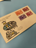 Ancienne enveloppe FDC Vietnam 1963 timbres Campagne mondiale contre la faim