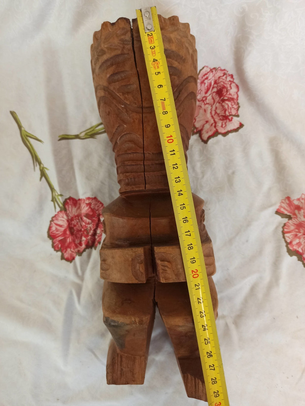 Statuette Tiki vintage bois sculpté Tahiti Polynésie art océanien ancien