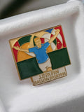 Pin's vintage J.P. Papin Ballon d'Or 1991 OM badge ancien football Marseille