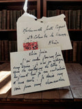 Lettre manuscrite ancienne 1949 enveloppe timbre vintage écriture noire