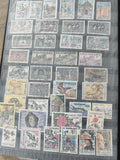 Lot de timbres oblitérés Tunisie motifs variés animaux fleurs bâtiments