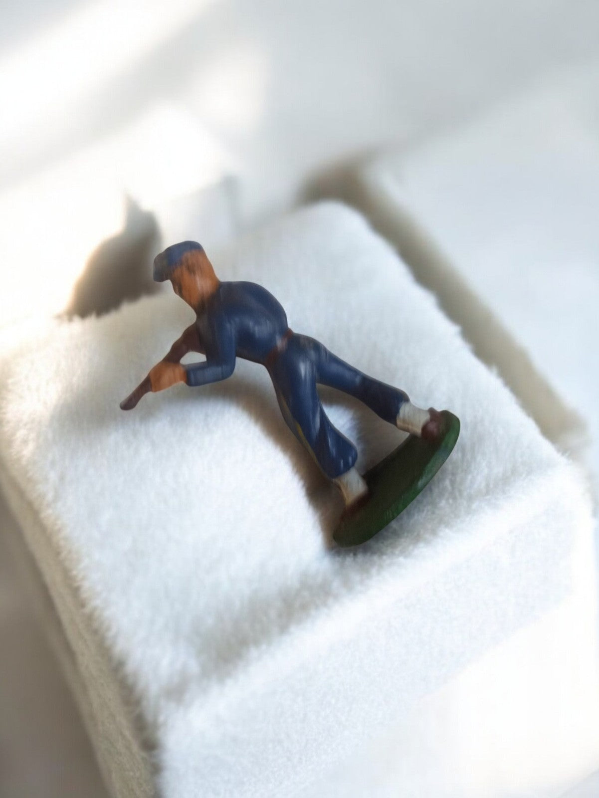 Figurine soldat Starlux vintage bleu, statuette rétro ancienne militaire