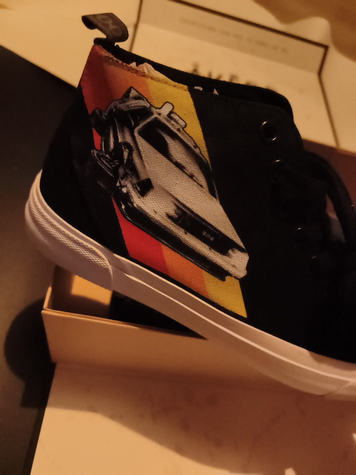 Baskets Akedo Retour Vers le Futur noires taille 40 sneakers montantes