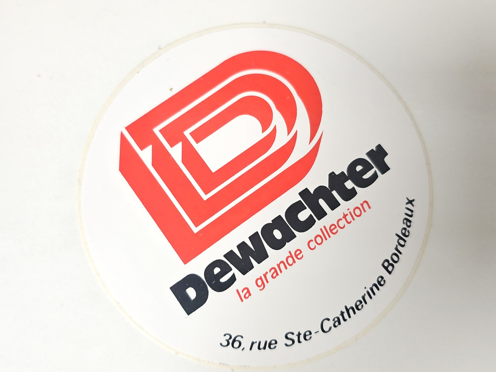 Vintage autocollant publicitaire ancien Dewachter grand format rétro collection