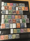 Lot timbres Suisse Helvetia oblitérés multicolores philatélie années 1930-1950