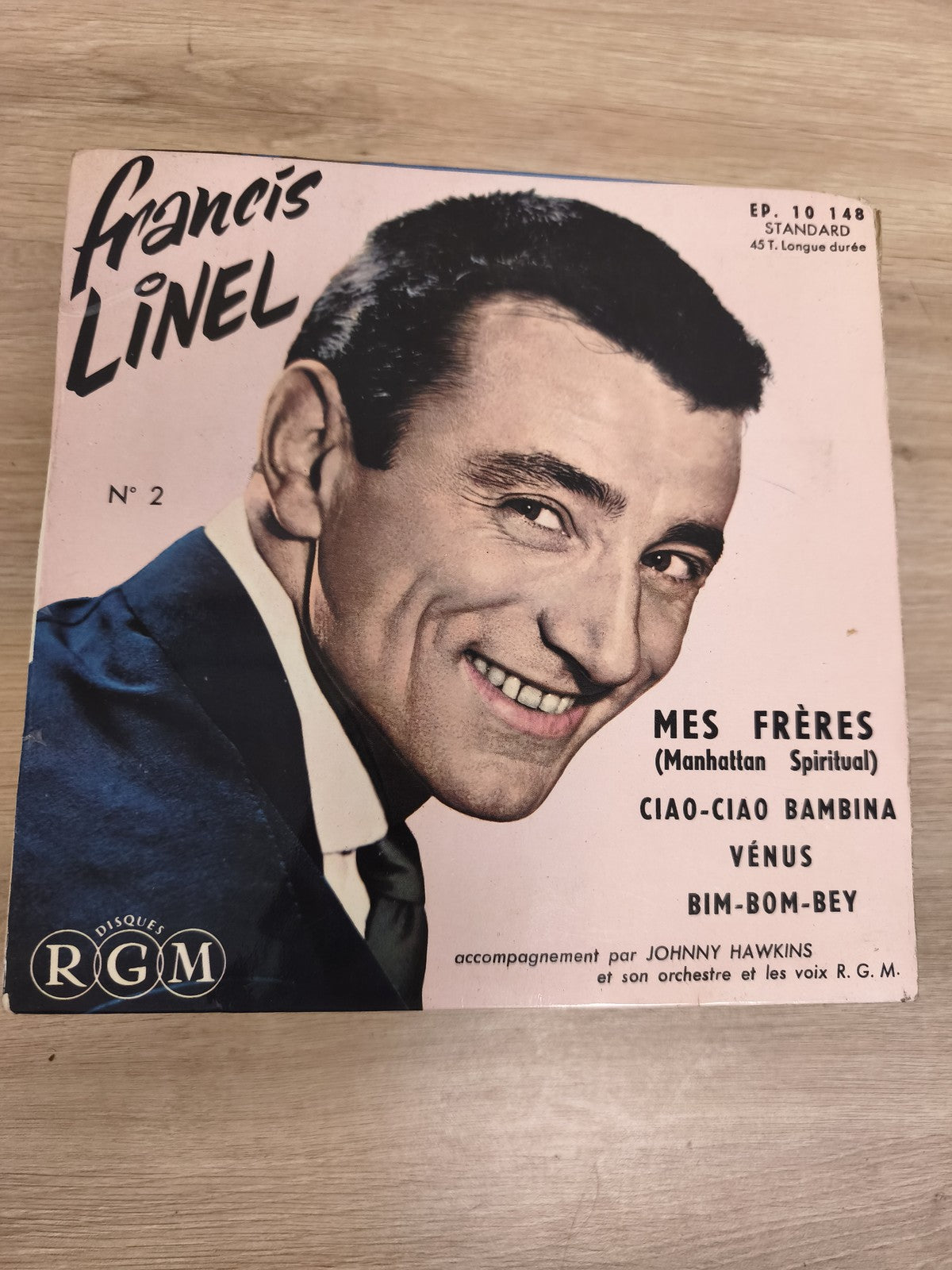 Vinyle 45 tours Francis Linel EP 10 148 RGM pochette rose, 4 titres, d?occasion