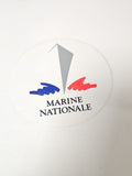 Vintage autocollant ancien Marine Nationale, grand format publicité rétro marin
