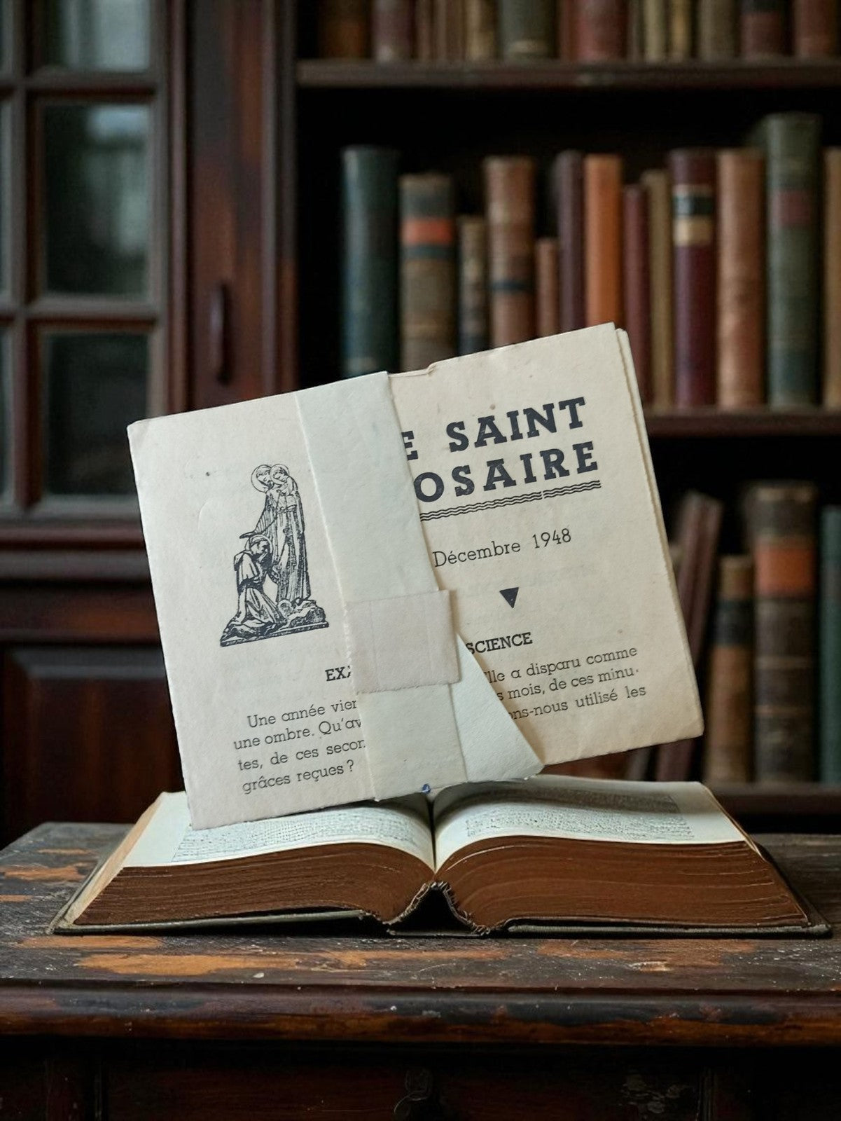 Brochure religieuse ancienne Le Saint Rosaire 1948 livret catholique vintage