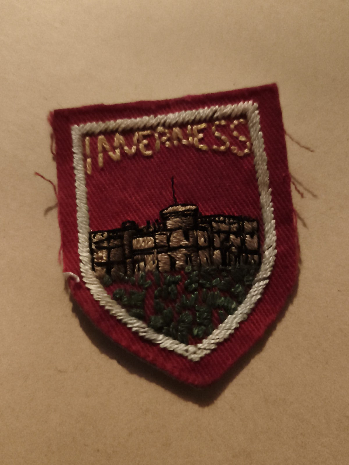 Écusson ancien INVERNESS brodé blason écusson écusson tissu vintage écusson écos