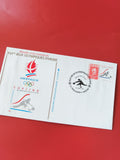 Enveloppe philatélie Jeux Olympiques Albertville 92 curling premier jour