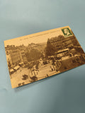 Ancienne carte postale animée Lyon Place République monument Carcel vintage