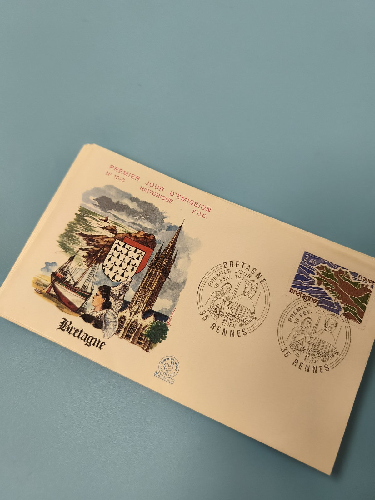 Enveloppe FDC premier jour d?émission Bretagne 1979 illustration couleur (Ref 11
