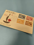 Ancienne enveloppe FDC Vietnam Croix Rouge 1963 timbres collection philatélie