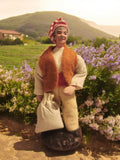 Santon de Provence argile signé Florence vintage costume traditionnel
