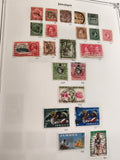 Lot anciens timbres Jamaïque oblitérés vintage philatélie Royaume-Uni