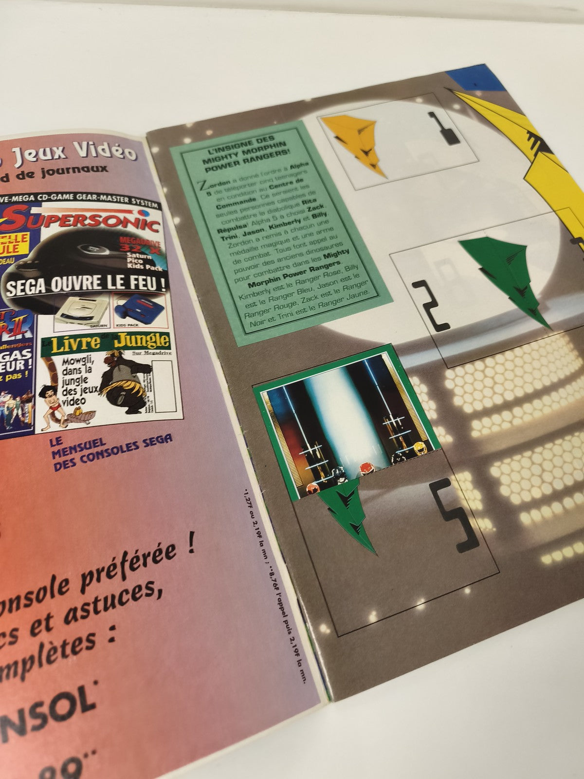 Vintage album Panini Power Rangers incomplet Merlin Collection années 90