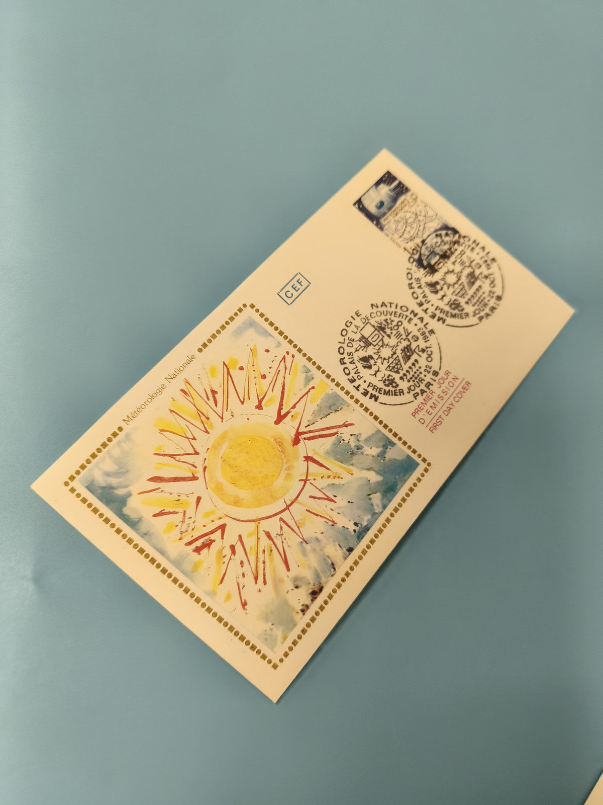 Enveloppe Premier Jour d?émission FDC soleil illustré timbre météo occasion