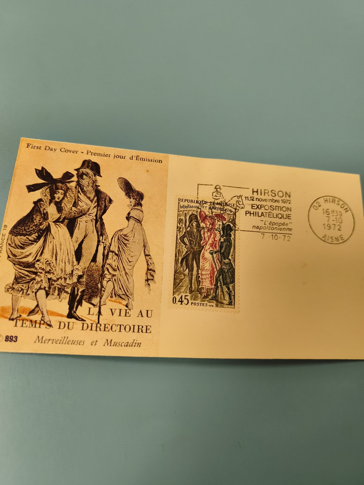 Enveloppe FDC premier jour d?émission 1972 Exposition philatélique Hirson